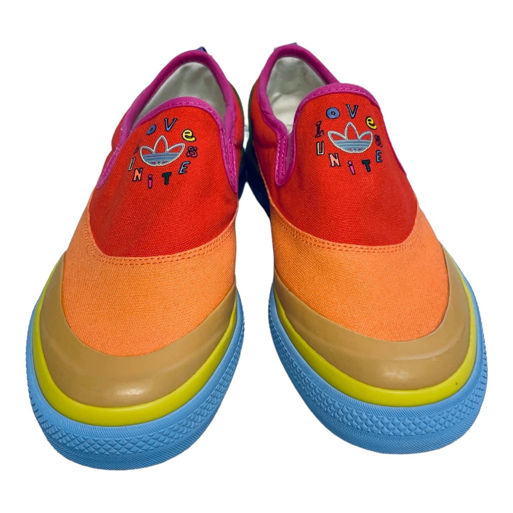 ***SOLD*** Adidas Originals Mens Nizza Pride Sneakers Shoes Orange  Size 6.5